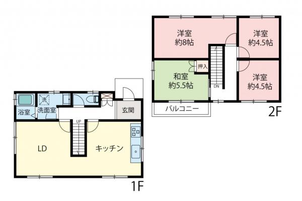 東松山市山崎町　中古一戸建て 間取り図