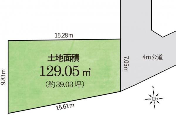 【住協のお預かり物件】川越市砂新田6丁目　土地 区画図