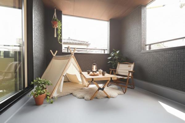 川越市大仙波　新築一戸建て バルコニー