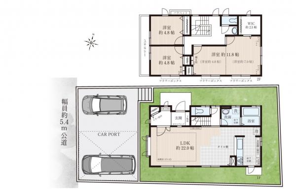 【価格改定　お預かり物件】練馬区大泉学園町6丁目　中古一戸建て 間取り図