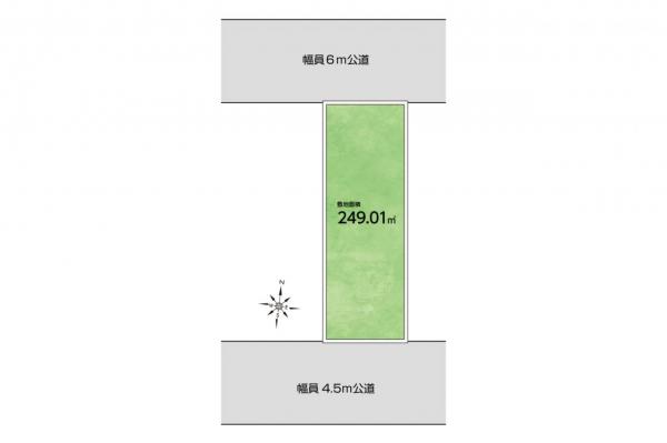 【駅徒歩10分／敷地約75坪超】日高市武蔵台2丁目　土地 区画図