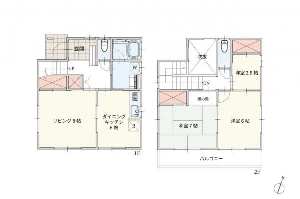 若葉駅徒歩10分|売主|鶴ヶ島市脚折|中古一戸建|住協   間取り図