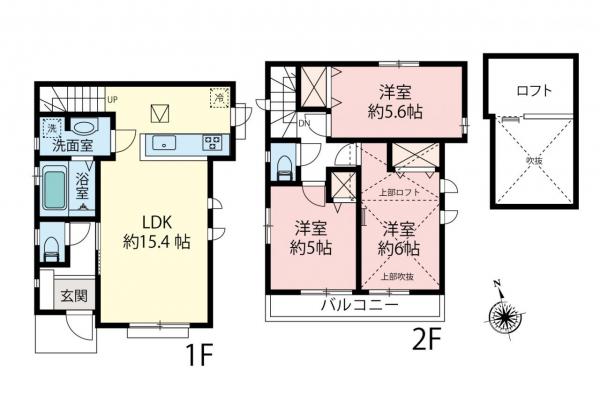 小平市美園町3丁目　新築一戸建て 間取り図