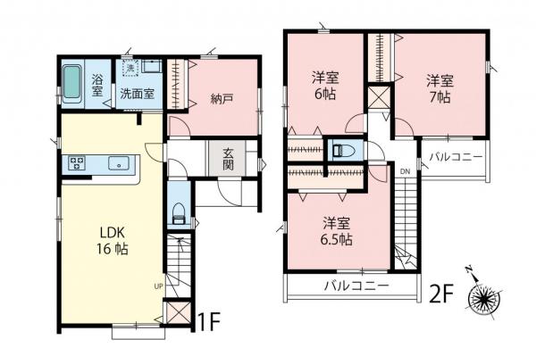 朝霞市膝折町5丁目　新築一戸建て 間取り図