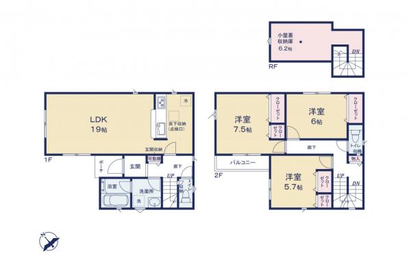 志木市中宗岡5丁目　新築一戸建て 間取り図