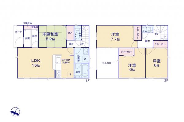 入間市宮寺　新築一戸建て 間取り図