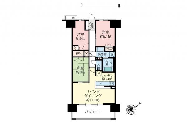 レーベンふじみ野ソラヒルズ　7階 間取り図