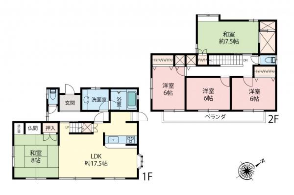 中古一戸建て 坂戸市西坂戸２丁目 東武越生線川角駅 1,385万円
