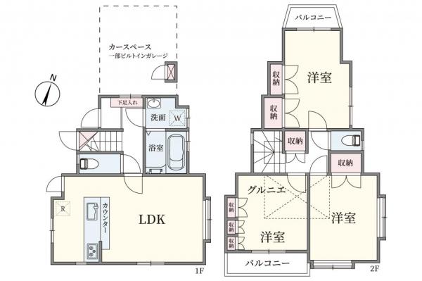 【大幅価格改定！／住協小手指支店の現地販売会開催中】所沢市上新井2丁目 中古一戸建て 間取り図