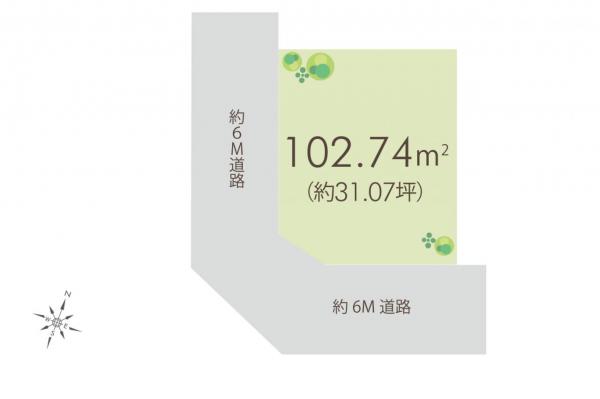 土地 狭山市大字水野 西武新宿線入曽駅 1,580万円