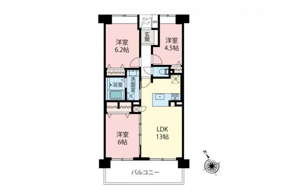 ダイアパレス朝霞台III　4階 間取り図