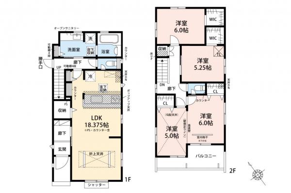 新築一戸建て 入間市久保稲荷１丁目 西武池袋線入間市駅 4,398万円～4,598万円