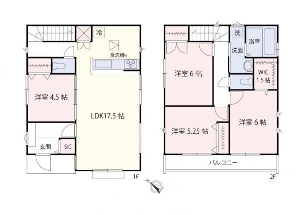 【住協のお預かり物件】ふじみ野市亀久保　中古一戸建て【築3年】 間取り図