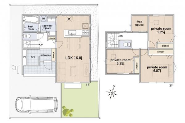 【最終1棟！】グランシア空色ガーデン　新築分譲住宅 間取り図