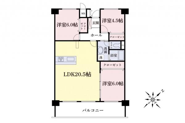 中古マンション 入間郡三芳町みよし台 東武東上線みずほ台駅 2,680万円