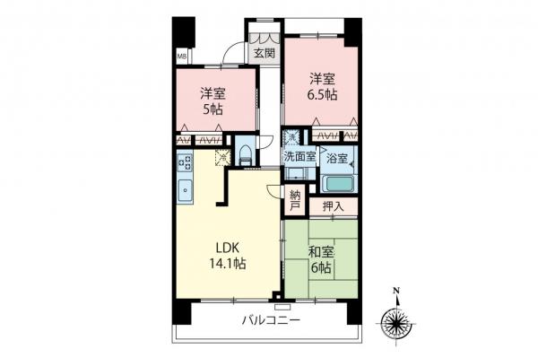 エコヴィレッジ坂戸　5階 間取り図