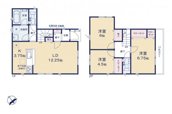 志木市本町2丁目　新築一戸建て 間取り図