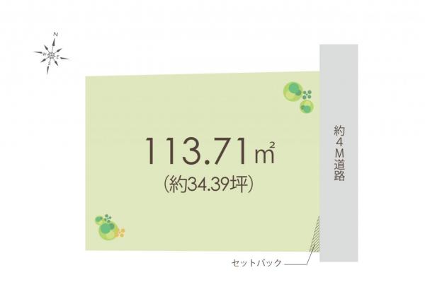 所沢市下安松　土地 区画図