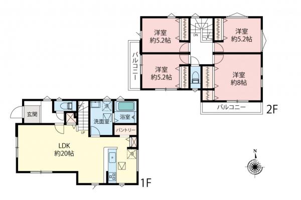 新築一戸建て 所沢市緑町４丁目 西武新宿線新所沢駅 5,599万円～5,899万円