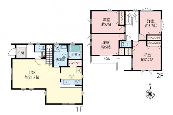 所沢市緑町4丁目　新築一戸建て 間取り図