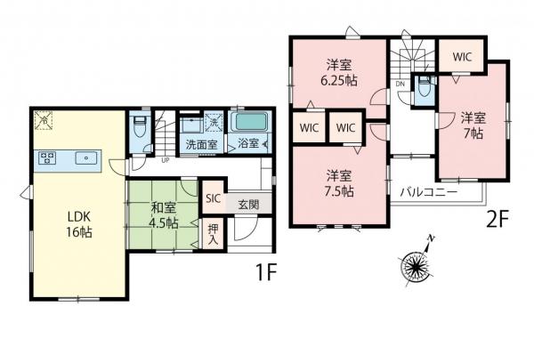 所沢市青葉台　新築一戸建て 間取り図