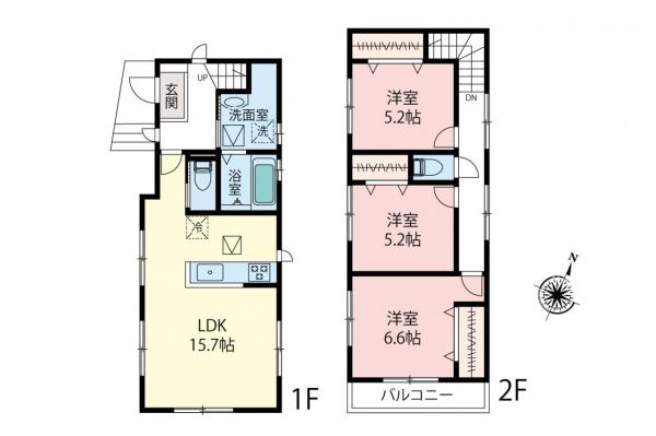 新築一戸建て 所沢市向陽町 西武新宿線新所沢駅 4,080万円