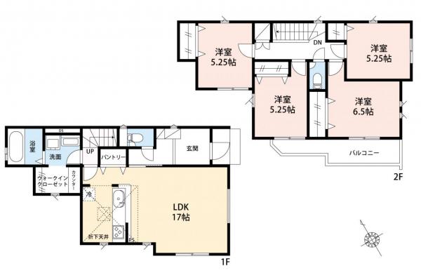 狭山市大字南入曽　新築一戸建て 間取り図