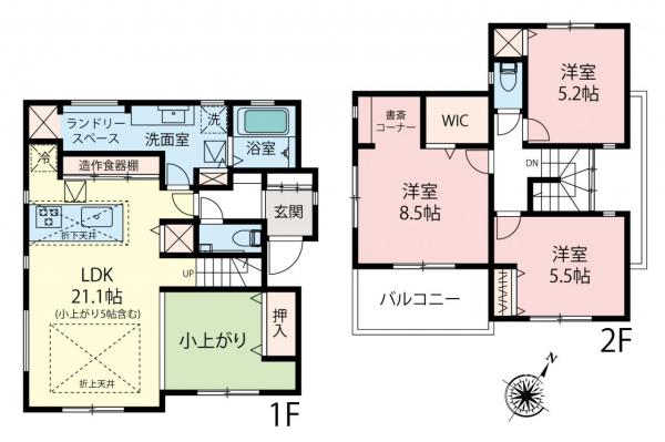 新築一戸建て 入間郡三芳町大字藤久保 東武東上線鶴瀬駅 4,280万円