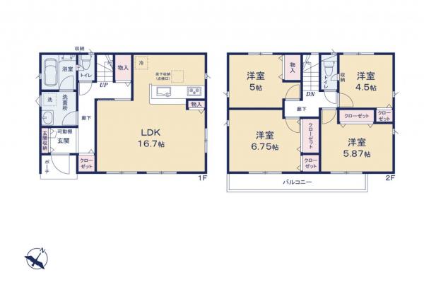 新築一戸建て 志木市下宗岡４丁目 JR武蔵野線北朝霞駅 2,990万円