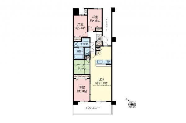 ダイアパレス花小金井II　3階 間取り図