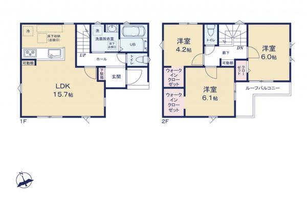 練馬区大泉町4丁目　新築一戸建て 間取り図