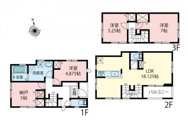 練馬区大泉町4丁目　新築一戸建て 間取り図