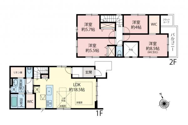 新築一戸建て 所沢市緑町３丁目 西武新宿線新所沢駅 5,299万円～5,699万円