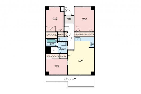 小手指ハイツ　4階 間取り図