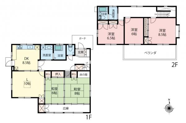 中古一戸建て 所沢市大字亀ケ谷 JR武蔵野線東所沢駅 2,580万円