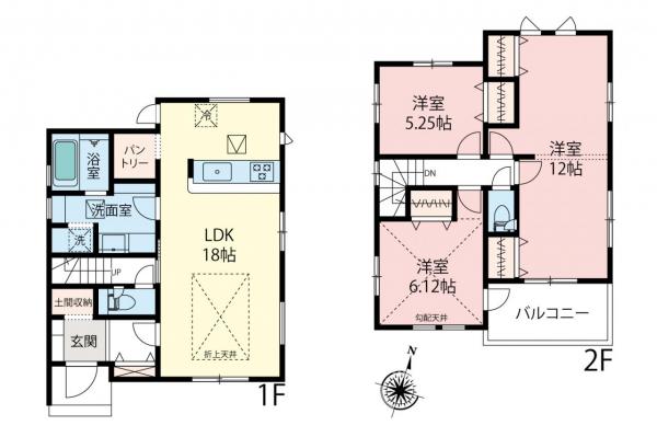 所沢市下安松　新築一戸建て 間取り図