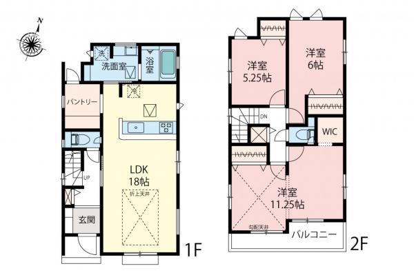 所沢市下安松　新築一戸建て 間取り図