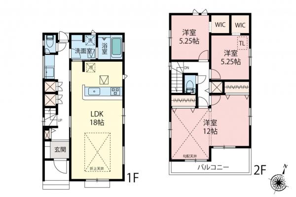 所沢市下安松　新築一戸建て 間取り図