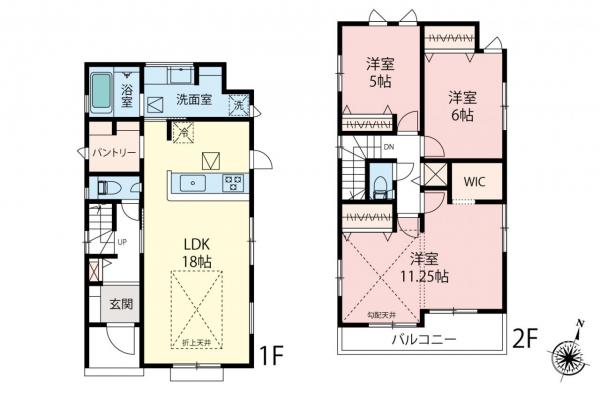 所沢市下安松　新築一戸建て 間取り図