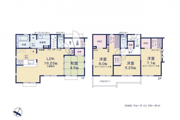 東村山市恩多町3丁目　新築一戸建て 間取り図