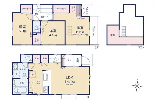 西東京市南町2丁目　新築一戸建て 間取り図