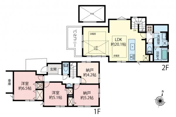 練馬区石神井台8丁目　新築一戸建て 間取り図