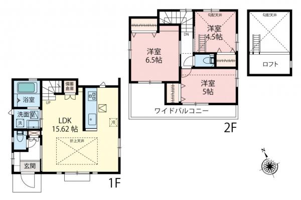 新座市野火止5丁目　新築一戸建て 間取り図