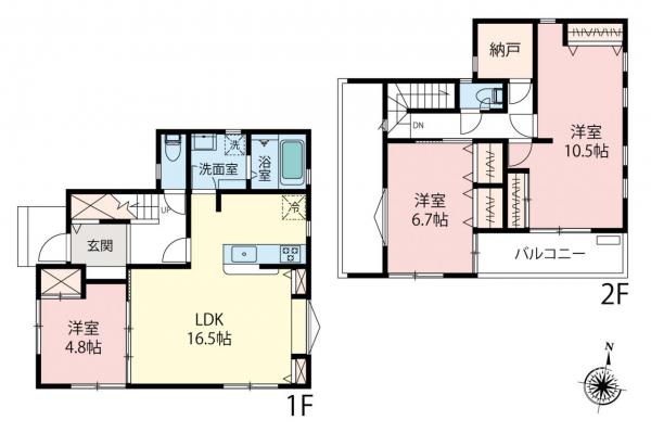 新築一戸建て 川越市大字笠幡 JR川越線笠幡駅 3,480万円