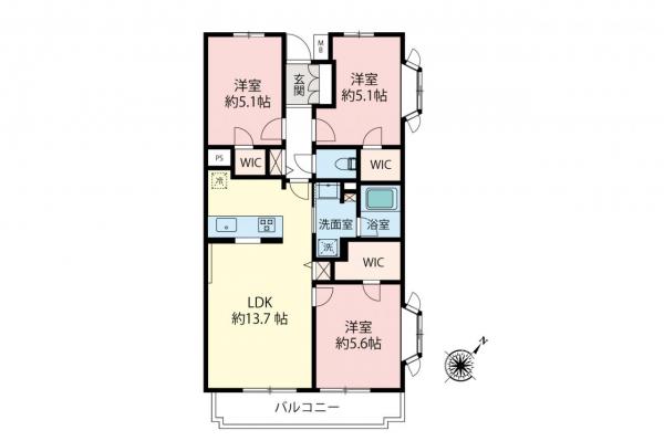 ユニーブル成増　3階 間取り図