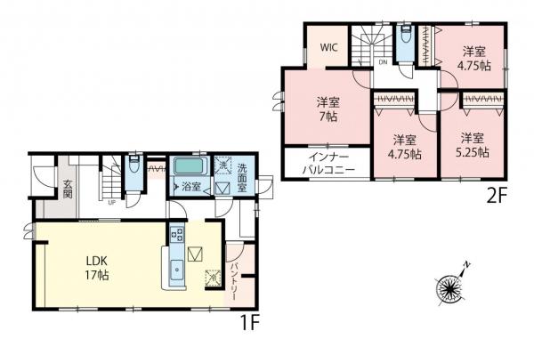 新築一戸建て 入間郡三芳町大字藤久保 東武東上線鶴瀬駅 4,980万円