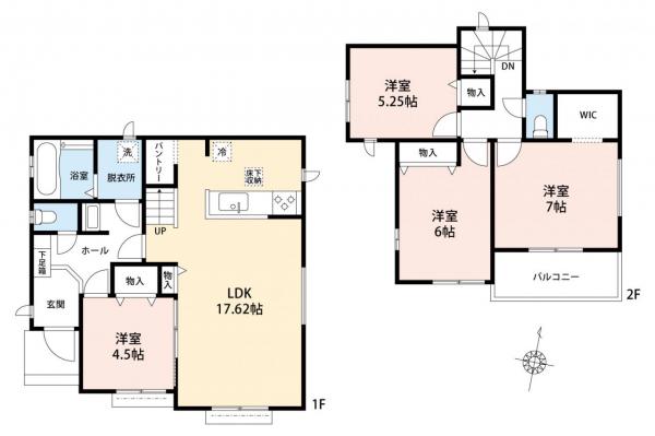 入間市大字仏子　新築一戸建て　全5棟 間取り図