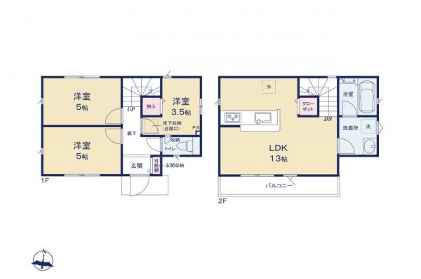 西東京市芝久保町1丁目　新築一戸建て 間取り図