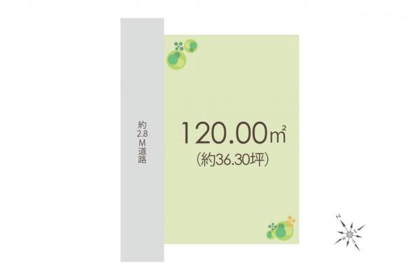 狭山市入間川２丁目　土地 区画図