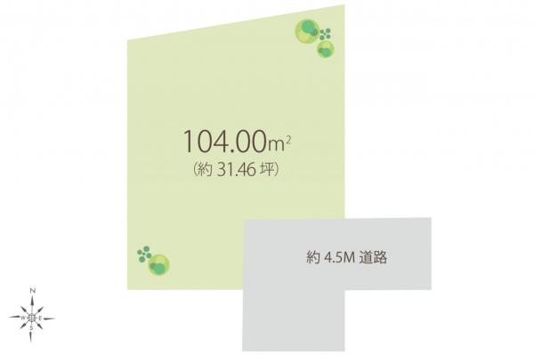 所沢市向陽町　土地 区画図